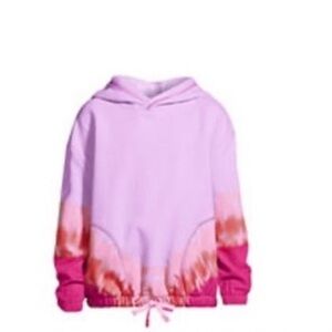 Lands' End Girls Long Sleeve Active Hoodie, Sweetheart Tie Dye size XL
